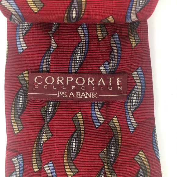 Corporate collection Jos. A. Bank red all silk tie - Picture 3 of 3